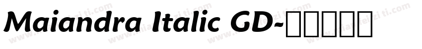 Maiandra Italic GD字体转换